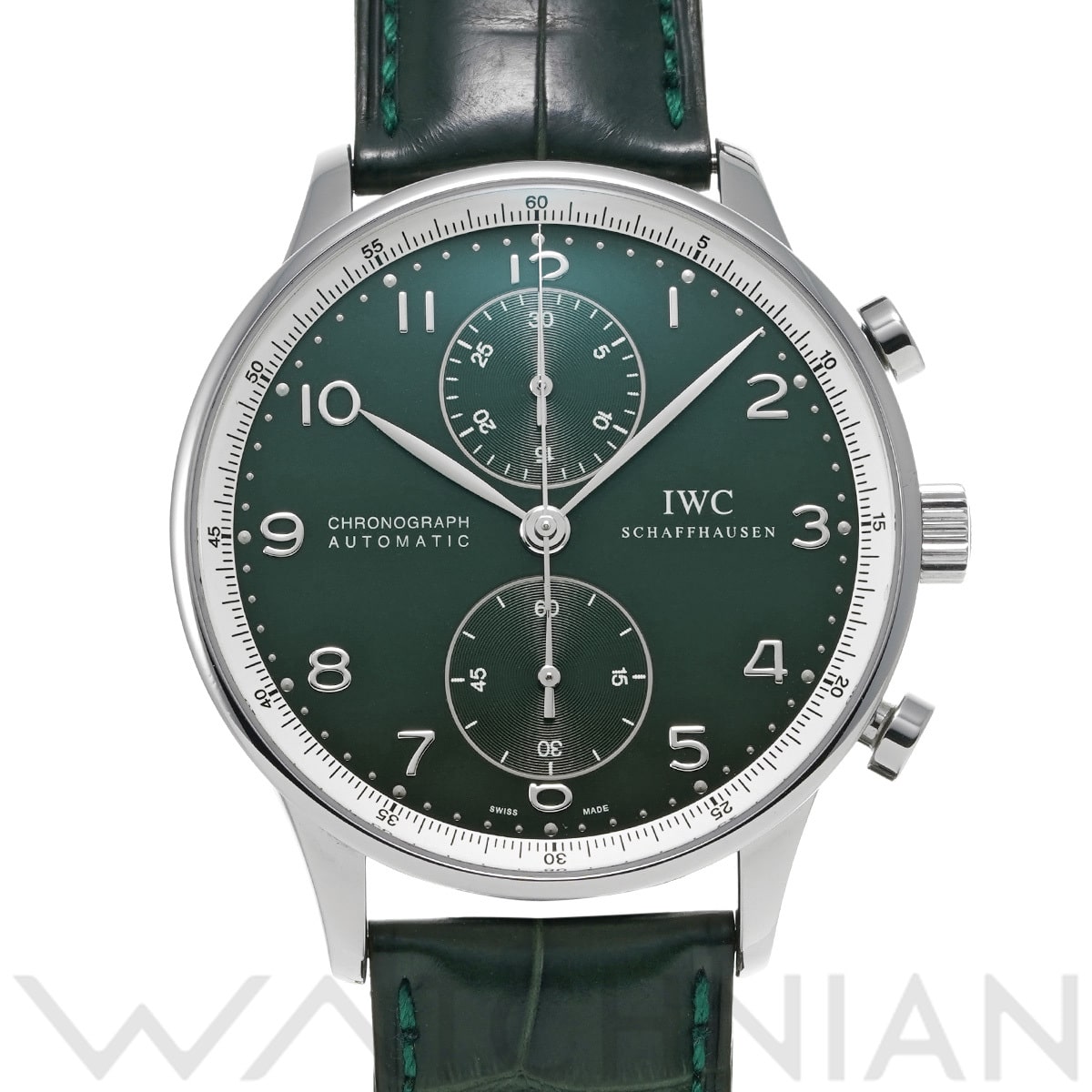 IWC ポルトギーゼ クロノグラフ ボリス・ベッカー IW371430 グリーン メンズ 時計 【中古】【wristwatch】