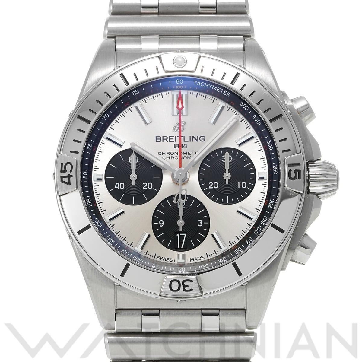 ブライトリング クロノマット B01 42 AB0134101G1A1 シルバー/ブラック メンズ 時計 【中古】【wristwatch】