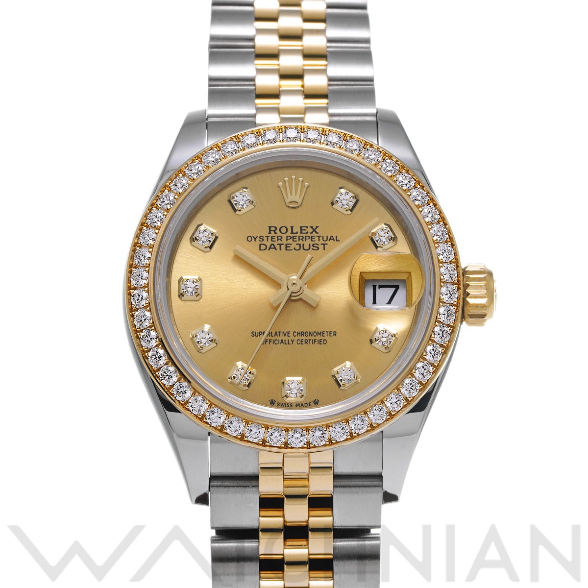 ロレックス レディ デイトジャスト 28 279383RBR シャンパン/ダイヤモンド レディース 時計 【中古】【wristwatch】