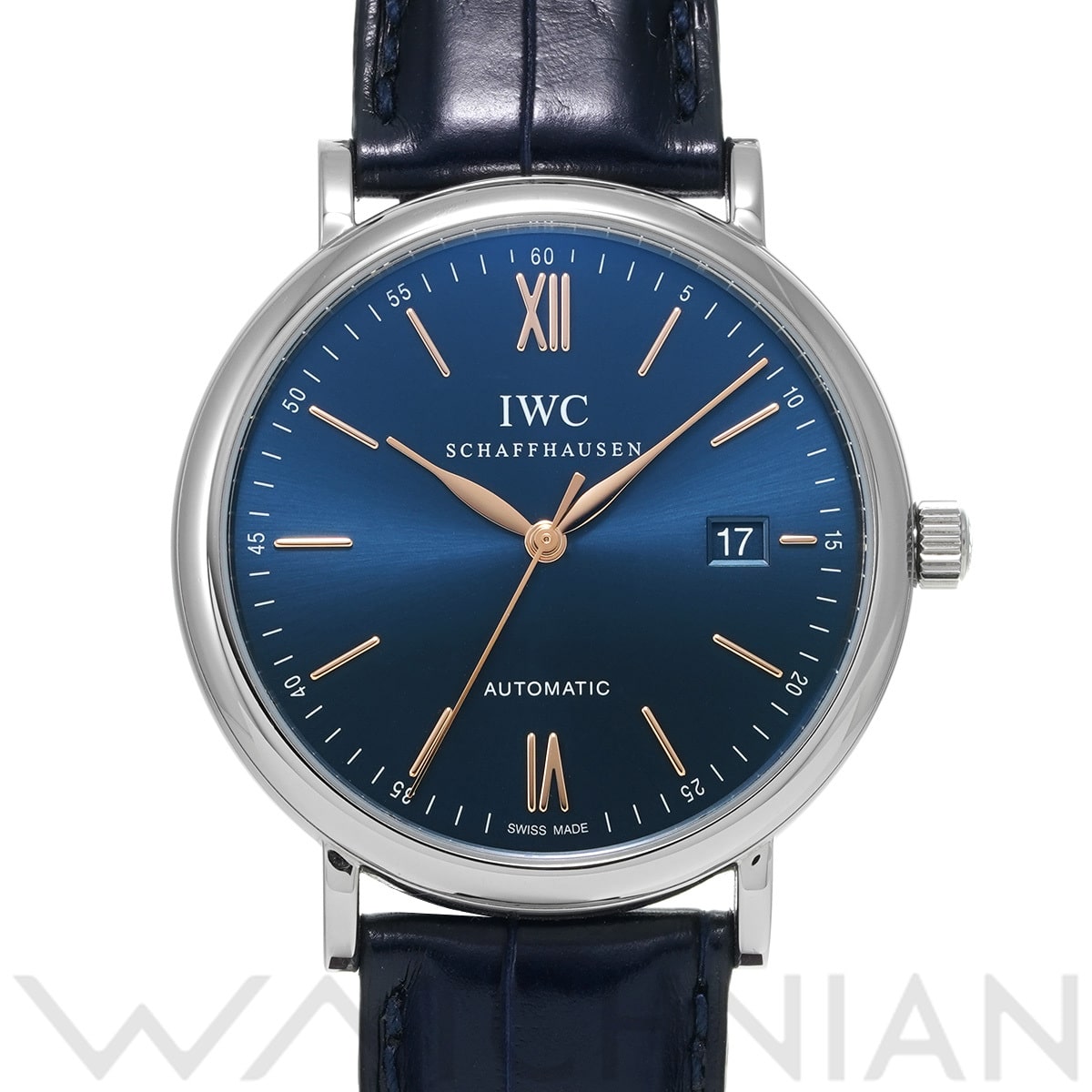 IWC ポートフィノ オートマティック IW356523 ブルー メンズ 時計 【中古】【wristwatch】
