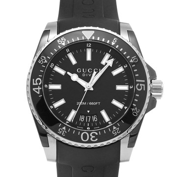 グッチ ダイブ YA136204A ブラック メンズ 時計 【中古】【wristwatch】