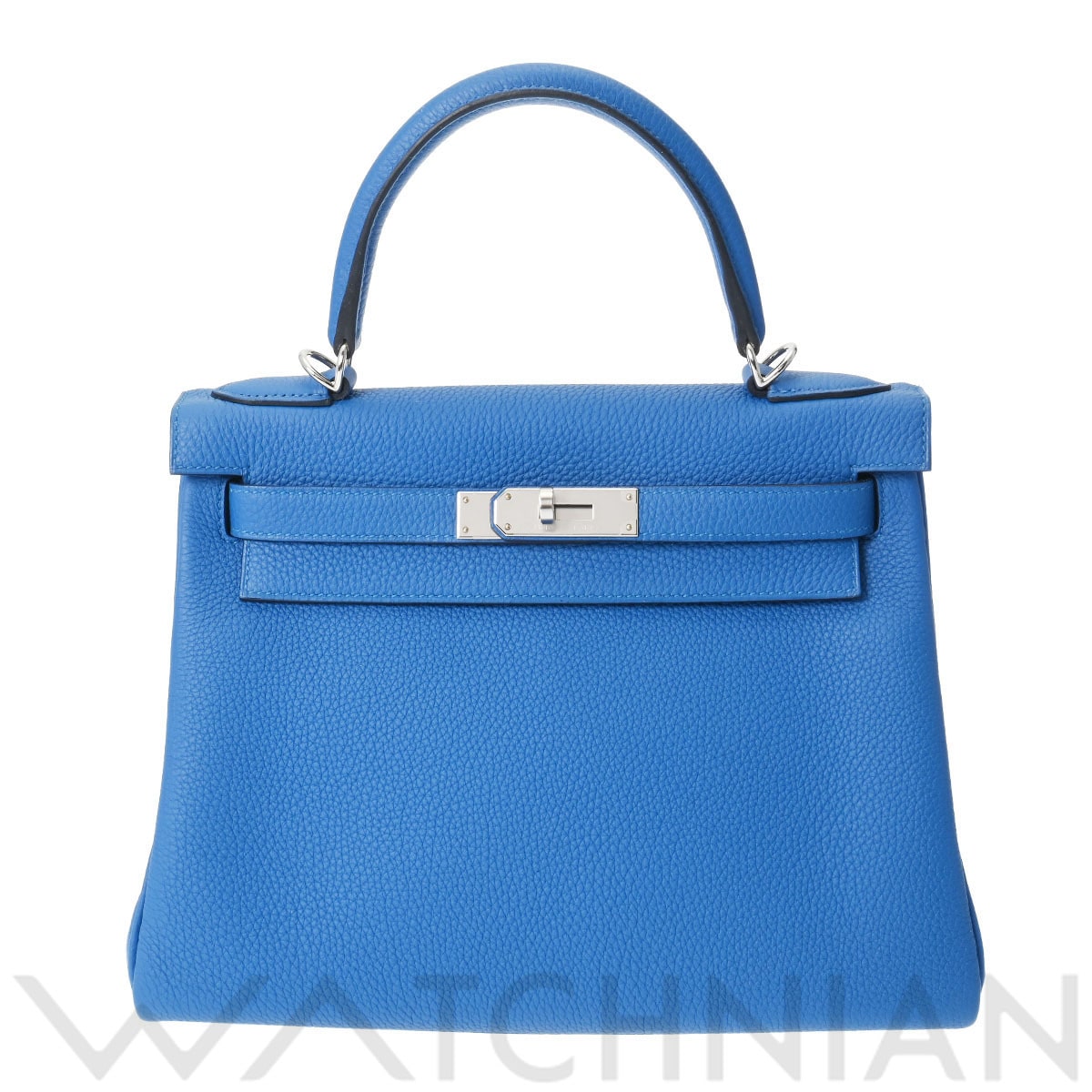 エルメス ケリー 28 内縫い ブルーゼリージュ トゴ レディース バッグ 【中古】【bag】