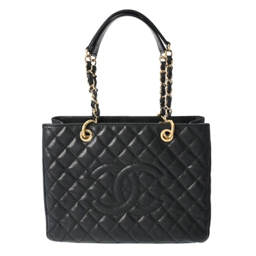 シャネル マトラッセ GST チェーントート ブラック A50995 キャビアスキン レディース バッグ 【中古】【bag】