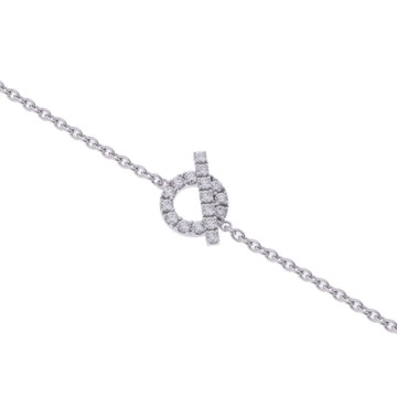 エルメス フィネスブレスレット #SH シルバー K18ホワイトゴールド WG レディース ジュエリー 【中古】【jewelry】