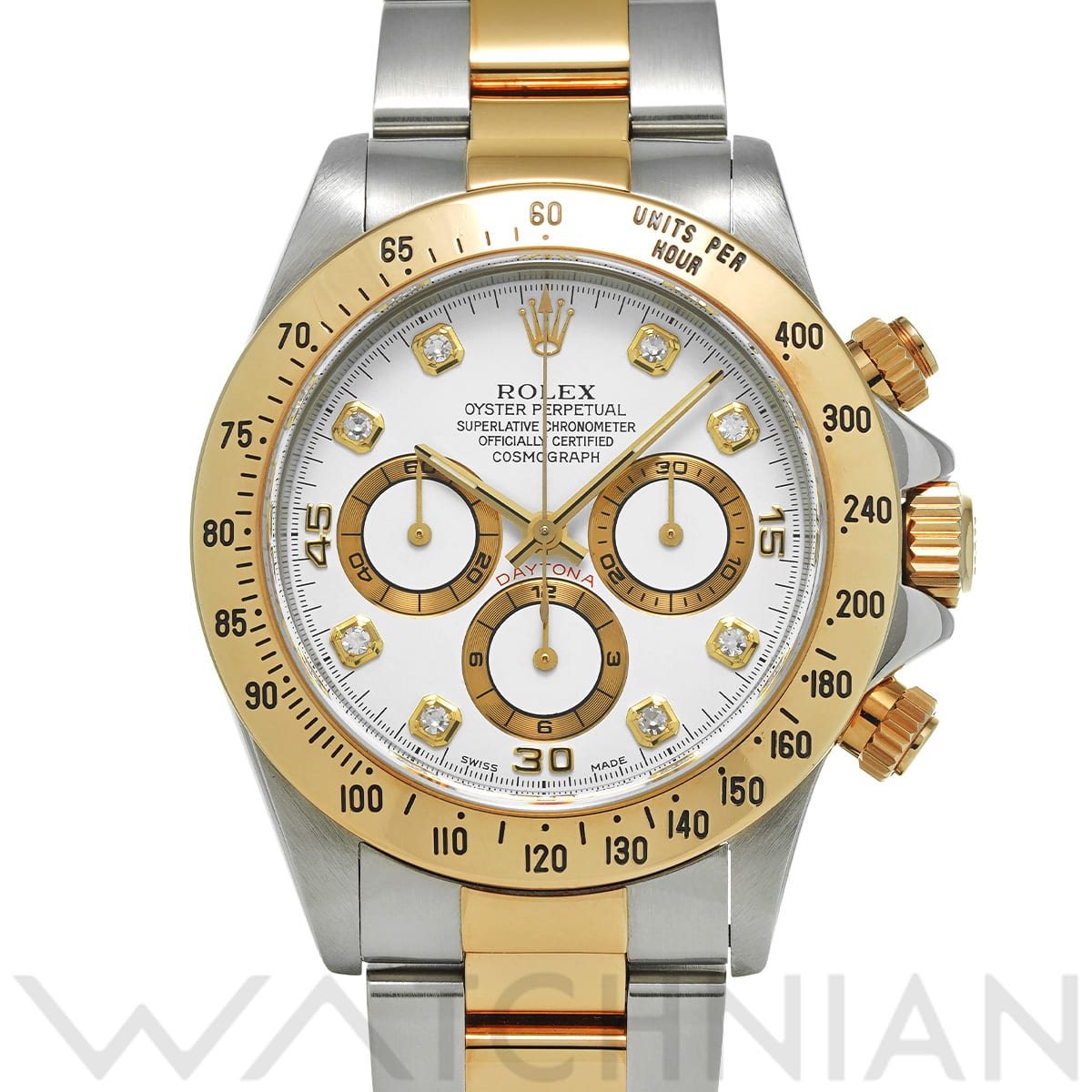 ロレックス コスモグラフ デイトナ 16523G ホワイト/ダイヤモンド メンズ 時計 【中古】【wristwatch】