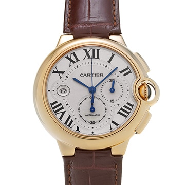カルティエ バロンブルー LM クロノグラフ W6920007 シルバー ユニセックス 時計 【中古】【wristwatch】