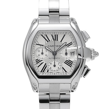カルティエ ロードスター クロノグラフ W62019X6 シルバー メンズ 時計 【中古】【wristwatch】