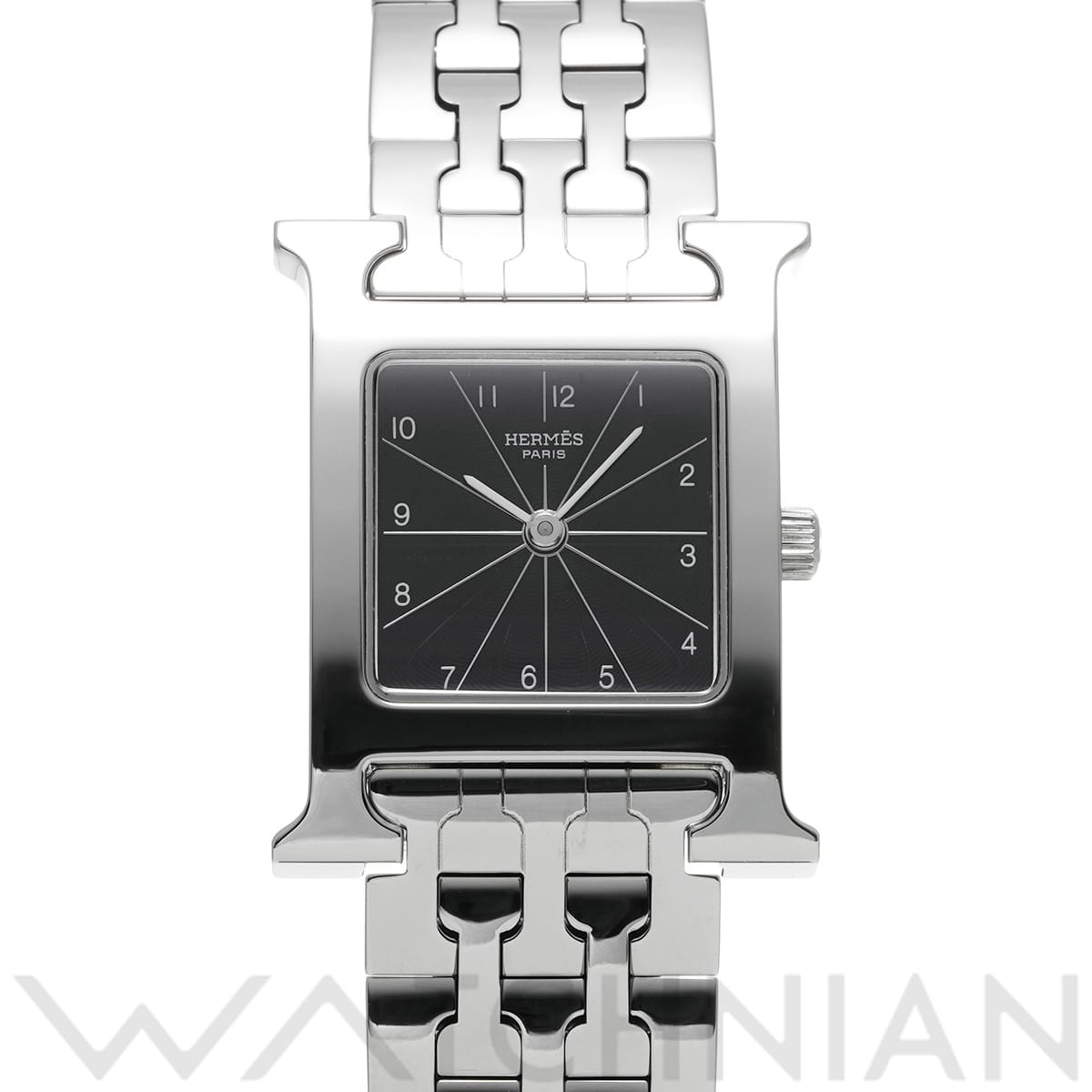 エルメス Hウォッチ HH1.210.361/4804 ブラック レディース 時計 【中古】【wristwatch】