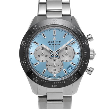 ゼニス クロノマスター スポーツ ヨシダ スペシャルエディション 03.3106.3600/55.M3100 アイスブルー/シルバー メンズ 時計 【中古】【wristwatch】