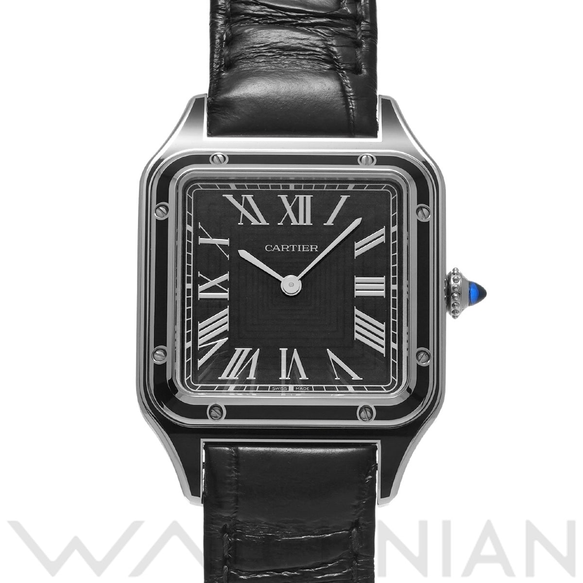 カルティエ サントス デュモン LM WSSA0046 ブラック メンズ 時計 【中古】【wristwatch】