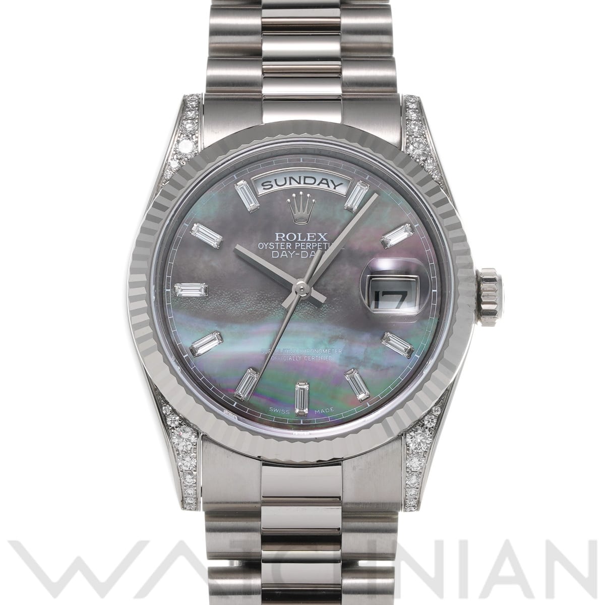 ロレックス デイデイト 118339NCA ブラックシェル/ダイヤモンド メンズ 時計 【中古】【wristwatch】