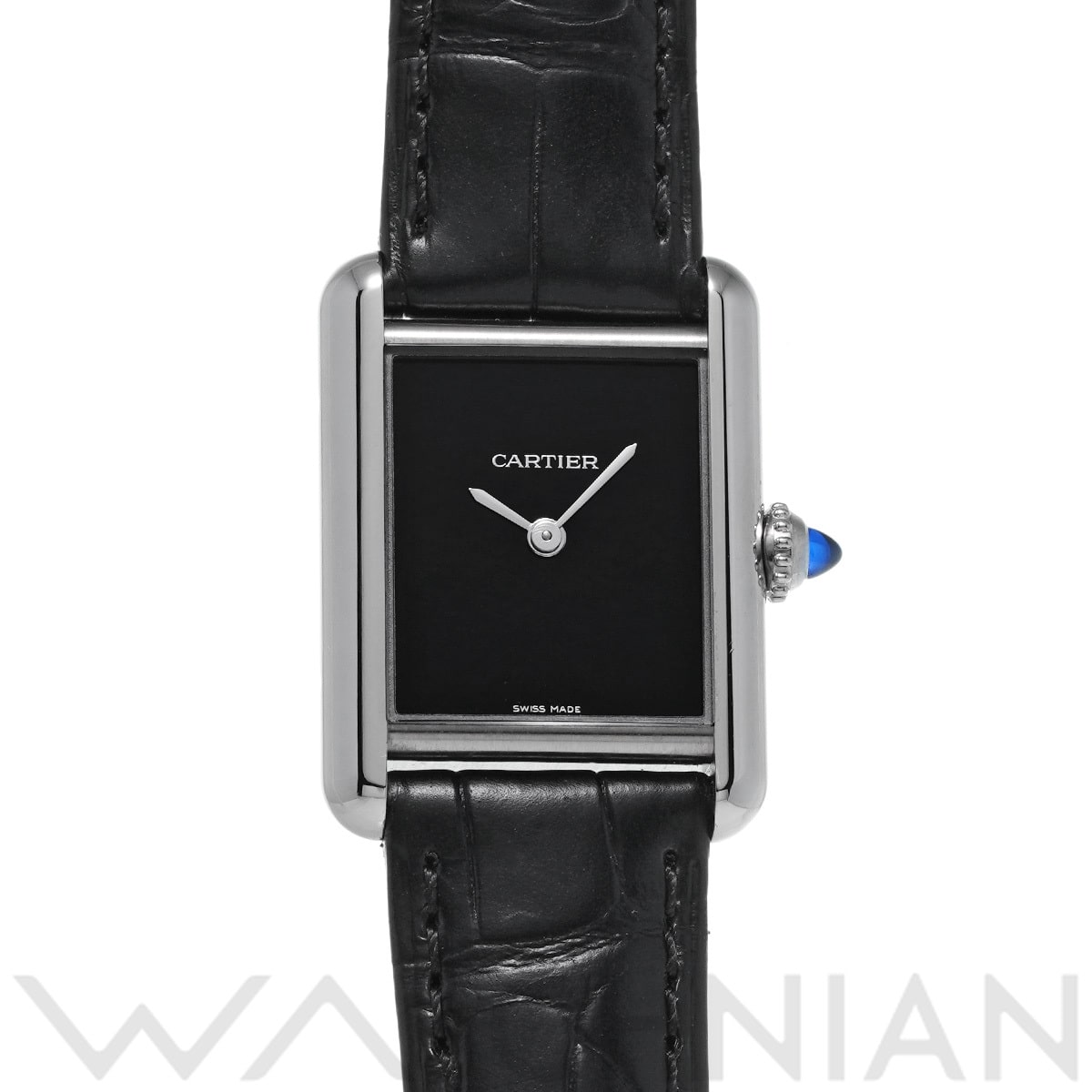 カルティエ タンク マスト ドゥ カルティエ ウォッチ SM WSTA0071 ブラックラッカー メンズ 時計 【中古】【wristwatch】