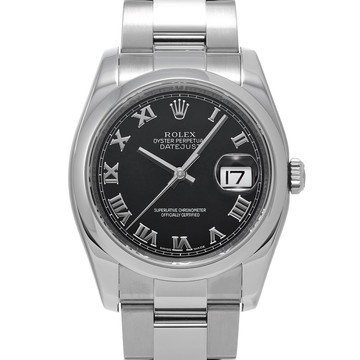 ロレックス デイトジャスト 116200 ブラック メンズ 時計 【中古】【wristwatch】