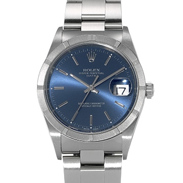 ロレックス オイスターパーペチュアル デイト 15210 ブルー メンズ 時計 【中古】【wristwatch】