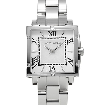 ハミルトン ジャズマスター スクエア レディ H32291114 ホワイトシェル/ホワイト レディース 時計 【中古】【wristwatch】