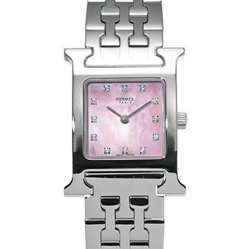エルメス Hウォッチ HH1.210.285/4804 ピンクシェル/ダイヤモンド レディース 時計 【中古】【wristwatch】