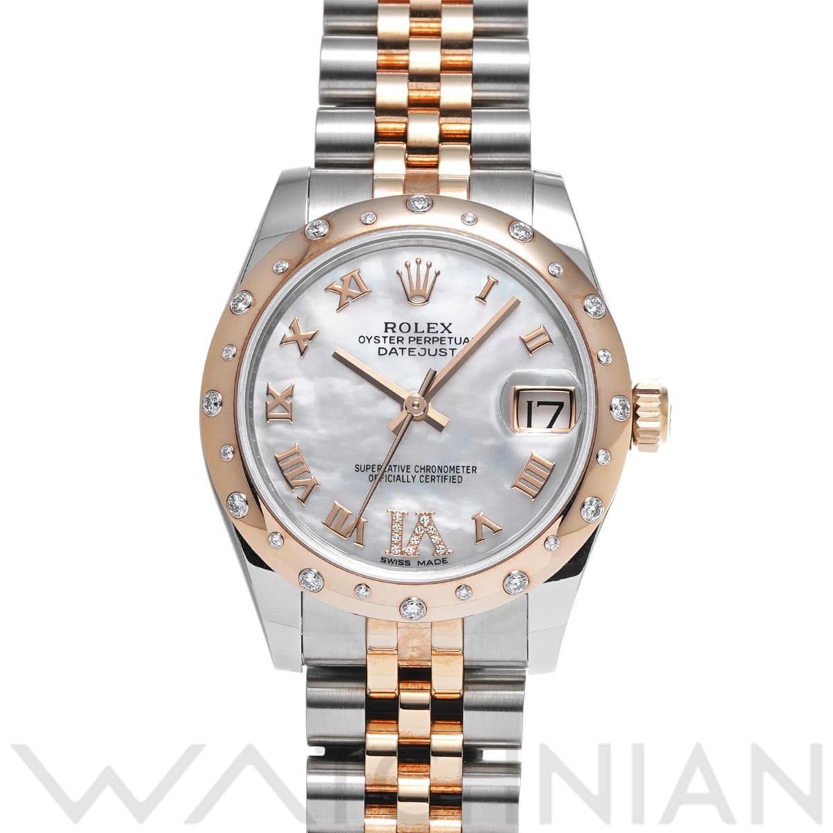 ロレックス デイトジャスト 31 178341NR ホワイトシェル/ダイヤモンド ユニセックス 時計 【中古】【wristwatch】