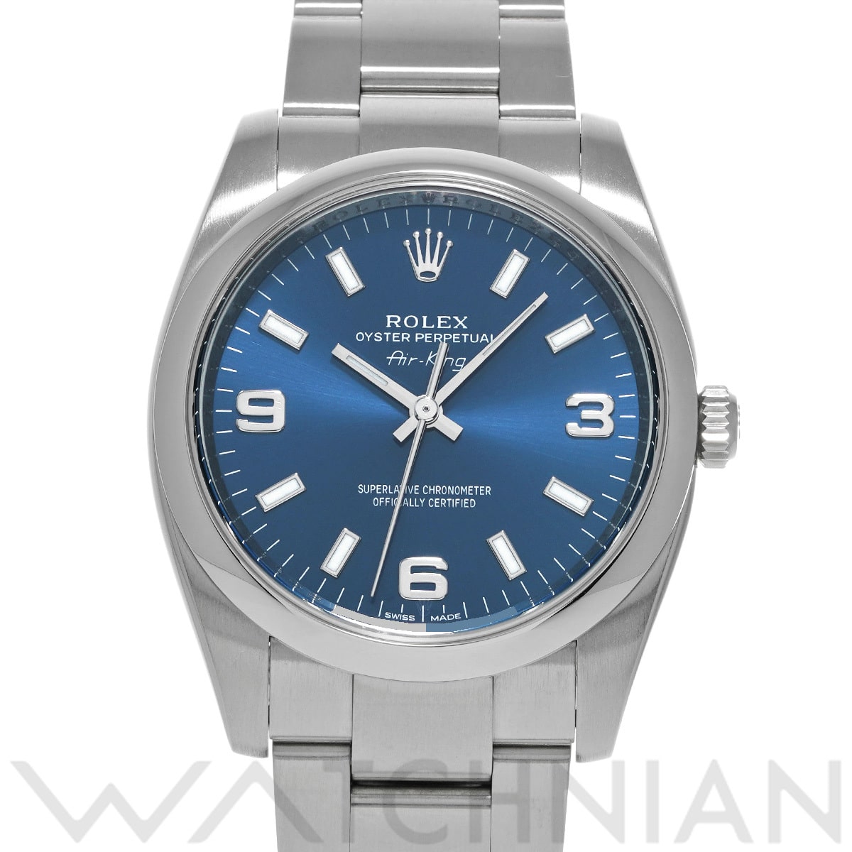 ロレックス エアキング 114200 ブルー メンズ 時計 【中古】【wristwatch】