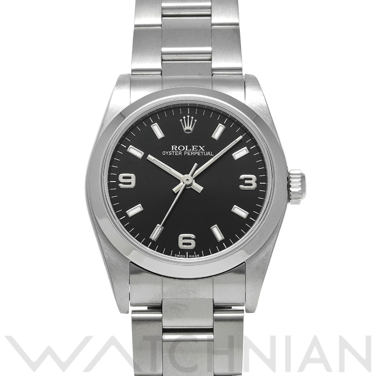 ロレックス オイスターパーペチュアル 31 77080 ブラック ユニセックス 時計 【中古】【wristwatch】