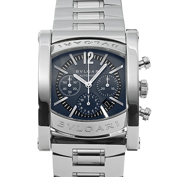 ブルガリ アショーマ クロノグラフ AA44SCH ブルーグレー メンズ 時計 【中古】【wristwatch】