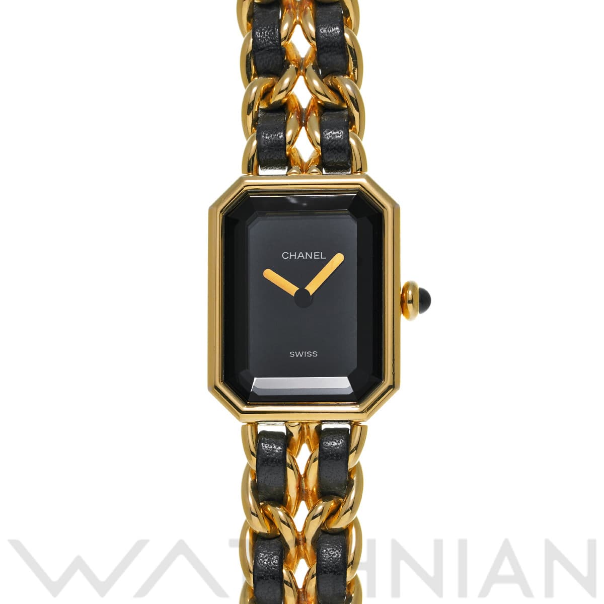 シャネル プルミエール M H0001 ブラック レディース 時計 【中古】【wristwatch】