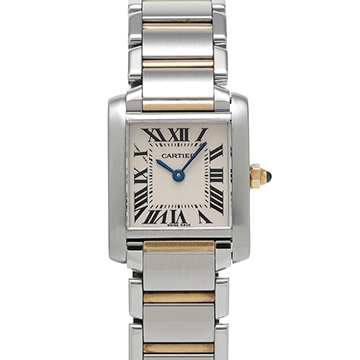 カルティエ タンクフランセーズ SM 2384 ホワイト レディース 時計 【中古】【wristwatch】