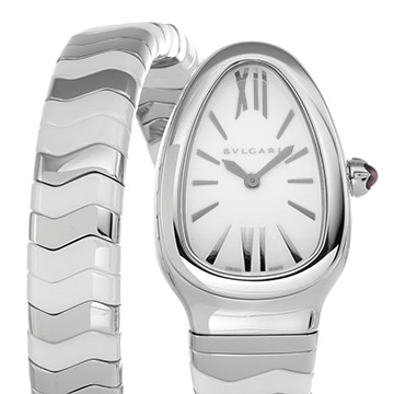 ブルガリ セルペンティ トゥボガス シングルスパイラル SP35S ホワイト メンズ 時計 【中古】【wristwatch】