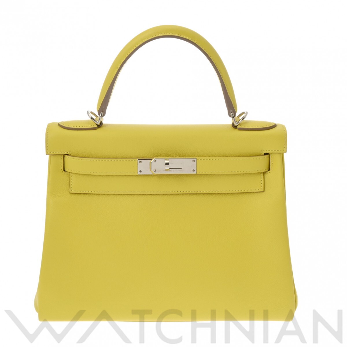 エルメス ケリー 28 内縫い ライム エバーカラー レディース バッグ 【中古】【bag】