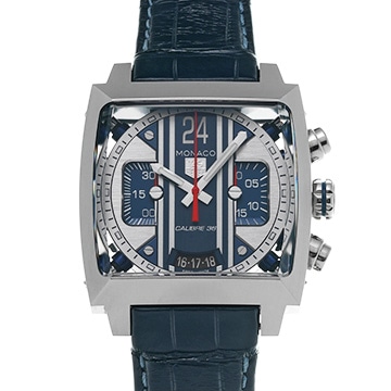 タグ ホイヤー モナコ 24 キャリバー36 クロノグラフ CAL5111.FC6299 シルバー/ブルー メンズ 時計 【中古】【wristwatch】