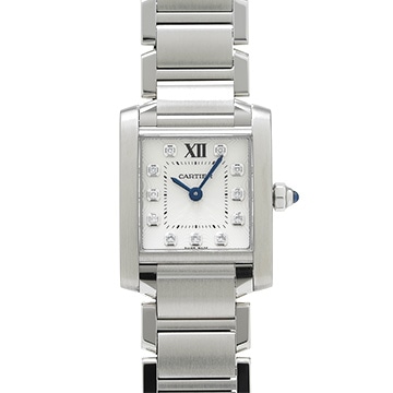 カルティエ タンク フランセーズ SM WE110006 シルバー/ダイヤモンド レディース 時計 【中古】【wristwatch】
