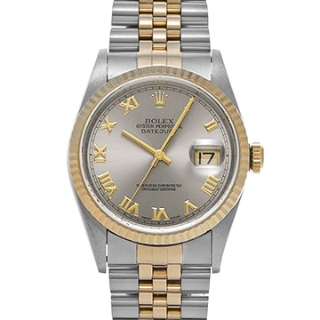 ロレックス デイトジャスト 16233 グレー メンズ 時計 【中古】【wristwatch】