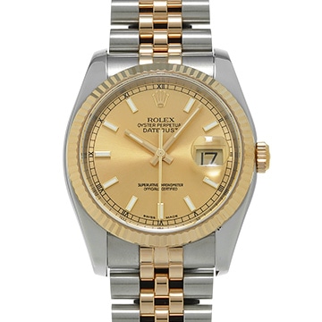 ロレックス デイトジャスト 116233 シャンパン メンズ 時計 【中古】【wristwatch】