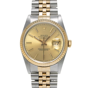 ロレックス デイトジャスト 16233 シャンパン メンズ 時計 【中古】【wristwatch】