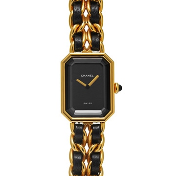 シャネル プルミエール M H0001 ブラック レディース 時計 【中古】【wristwatch】