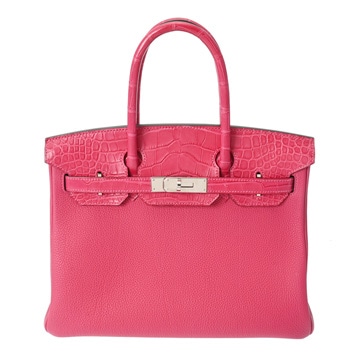 エルメス バーキン 30 タッチ フランボワーズ トゴ/アリゲーターマット レディース バッグ 【中古】【bag】