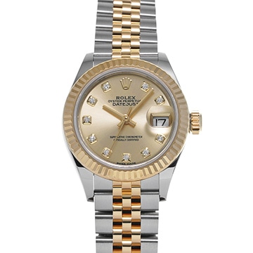 ロレックス レディ デイトジャスト 28 279173G シャンパン/ダイヤモンド レディース 時計 【中古】【wristwatch】