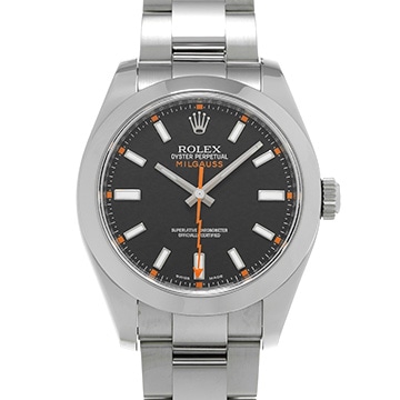 ロレックス ミルガウス 116400 ブラック メンズ 時計 【中古】【wristwatch】