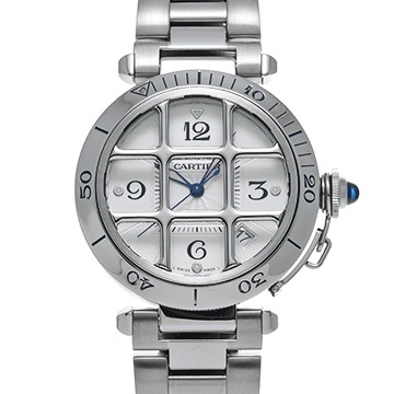 カルティエ パシャ グリッド W31040H3 シルバー メンズ 時計 【中古】【wristwatch】