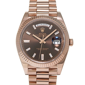 ロレックス デイデイト 40 228235A チョコレートブラウン メンズ 時計 【中古】【wristwatch】