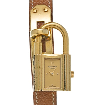 エルメス ケリーウォッチ KE1.201.470/HG0 シャンパン レディース 時計 【中古】【wristwatch】
