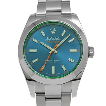 ロレックス ミルガウス 116400GV Zブルー メンズ 時計 【中古】【wristwatch】