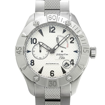 ゼニス デファイ クラシック パワーリザーブ エリート 03.0516.685/01.M516 シルバー メンズ 時計 【中古】【wristwatch】