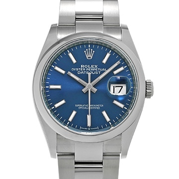 ロレックス デイトジャスト 36 126200 ブライトブルー メンズ 時計 【中古】【wristwatch】
