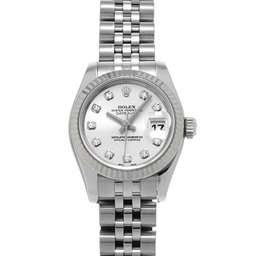 ロレックス デイトジャスト 179174G シルバー/ダイヤモンド レディース 時計 【中古】【wristwatch】