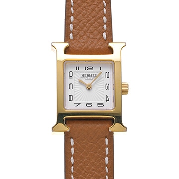 エルメス Hウォッチ ミニ HH1.101 ホワイト レディース 時計 【中古】【wristwatch】