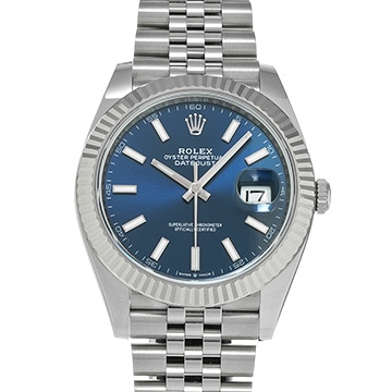 ロレックス デイトジャスト 41 126334 ブライトブルー メンズ 時計 【中古】【wristwatch】