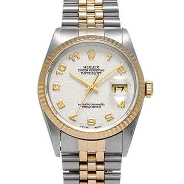 ロレックス デイトジャスト  16233 アイボリーコンピュータ メンズ 時計 【中古】【wristwatch】