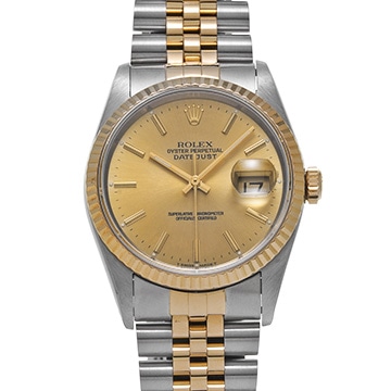 ロレックス デイトジャスト 16233 シャンパン メンズ 時計 【中古】【wristwatch】