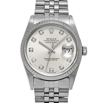 ロレックス デイトジャスト 16234G シルバー/ダイヤモンド メンズ 時計 【中古】【wristwatch】