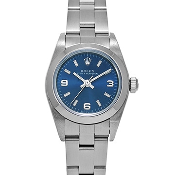 ロレックス オイスターパーペチュアル 76080 ブルー レディース 時計 【中古】【wristwatch】